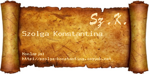 Szolga Konstantina névjegykártya